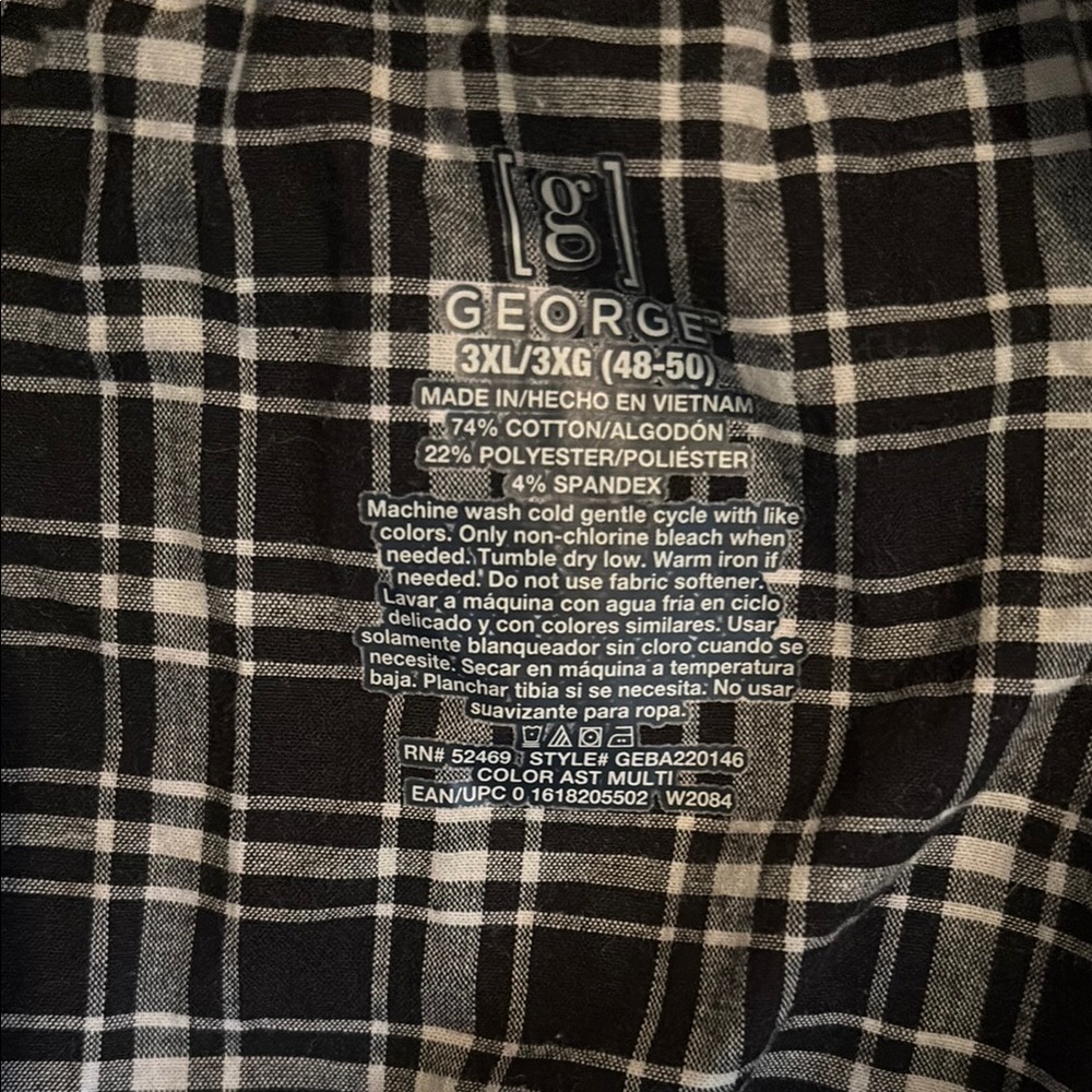 Plaid Black and White Women's Shorts - Picture 2 of 2